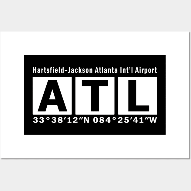 ATL Airport, Hartsfield–Jackson Atlanta International Airport Wall Art by Fly Buy Wear